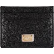 Korrelig Leren Kaarthouder Dolce & Gabbana , Black , Dames