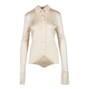 Viscose Body Top Sportmax , Beige , Dames