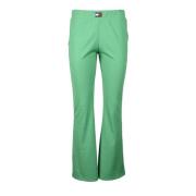 Casual Stretch Broek Tommy Jeans , Green , Dames