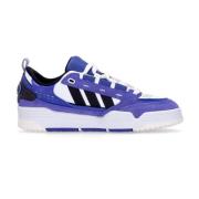 Blauwe Lage Sneaker Vetersluiting Premium Leer Adidas , Blue , Heren