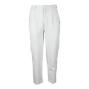 Casual Katoenmix Stretchbroek Sun68 , White , Heren