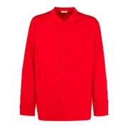 Heren Overhemd Lange Mouw Cashmere Company , Red , Heren