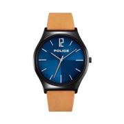 Zwarte Heren Quartz Analoog Horloge Police , Black , Heren