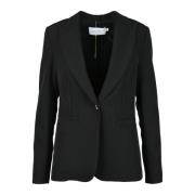 Elegante Jas met Polyester en Elastaan Simona Corsellini , Black , Dam...