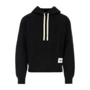 Zwarte Katoenen Sweatshirt Jil Sander , Black , Heren