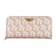 Beige Dames Portemonnee Laurel SLG Guess , Beige , Dames