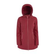 Rode Tech Hoodie Jas voor Vrouwen YES ZEE , Red , Dames