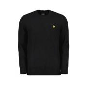 Schouderdetail Crew Sweater Lyle & Scott , Black , Heren