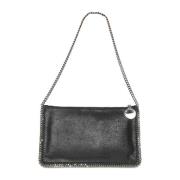 Eco Shaggy Clutch met Metalen Ketting Stella McCartney , Black , Dames