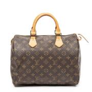 Pre-owned Canvas handbags Louis Vuitton Vintage , Brown , Dames