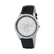 Heren Zilver Leren Horloge Eigentijdse Stijl Pierre Cardin , Gray , He...