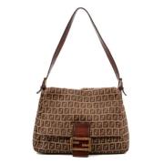 Pre-owned Canvas shoulder-bags Fendi Vintage , Brown , Dames