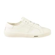 Leren Sneakers met Rubberen Zool Diesel , White , Dames