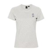 Grijze Katoenen T-shirts en Polos Pinko , Gray , Dames