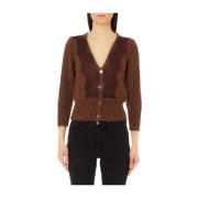 Korte Bruine Cardigan Sweater Liu Jo , Brown , Dames