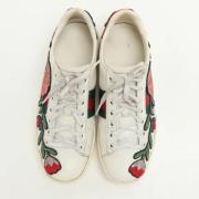 Pre-owned Leather sneakers Gucci Vintage , White , Dames