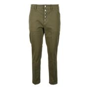 Casual katoenmix broek Dondup , Green , Dames