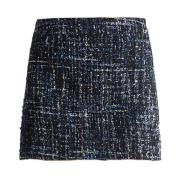 Zwarte Boucle Mini Rok Elegant Vrouwelijk Liu Jo , Multicolor , Dames