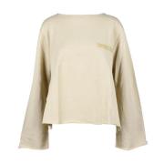 Sand Sweatshirt voor Vrouwen Douuod Woman , Beige , Dames