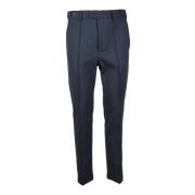 Elegante Stretch Viscose Blend Broek Emporio Armani , Blue , Heren