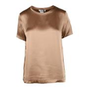 Elegante Viscose Blend Gebreide Top Max Mara , Brown , Dames