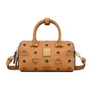 Boston Tas in Visetos MCM , Brown , Dames