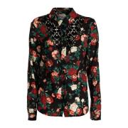 Elegante Shirt met Kant en Studs Liu Jo , Multicolor , Dames