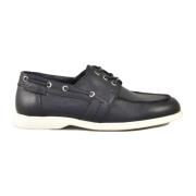 Leren Schoenen - Rubberen Zool Testoni , Black , Heren