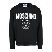 Couture Katoenen Sweater Moschino , Black , Heren