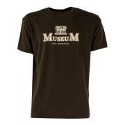 Heren Erik T-shirt met Logo Museum , Green , Heren