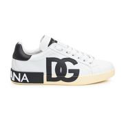 Witte lage sneakers met logo Dolce & Gabbana , Multicolor , Heren