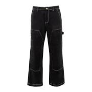 Gestikte Werkbroek KidSuper Studios , Black , Heren