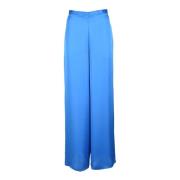 Polyester Broek Simona Corsellini , Blue , Dames