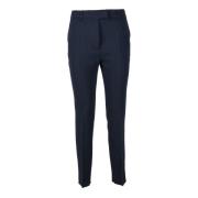 Elegante Triacetaat Polyester Broek Max Mara Studio , Blue , Dames