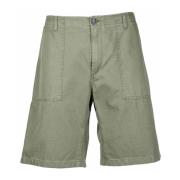 Katoenen Bermuda Shorts Department Five , Green , Heren