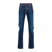 Slim Fit Blauwe Denim Jeans Jacob Cohën , Blue , Heren