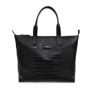 Leren shopper tas Dolce & Gabbana , Black , Heren