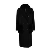 Double-Breasted Coats Blancha , Black , Dames