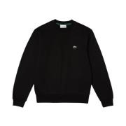 Iconisch Zwart Sweatshirt, Unisex, Oversized Pasvorm Lacoste , Black ,...