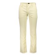 Beige Tapered Fit Broek met Logo Hugo Boss , Beige , Heren