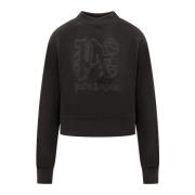 Geborduurde Crewneck Sweatshirt Palm Angels , Black , Dames