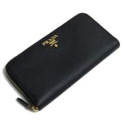 Pre-owned Leather wallets Prada Vintage , Black , Dames