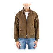 Suede Harrington Jack Klassieke Stijl Baracuta , Green , Heren