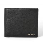 Pre-owned Leather wallets Prada Vintage , Black , Heren