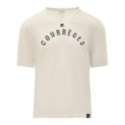 Mesh Baseball T-Shirt Courrèges , Beige , Heren