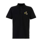 Stijlvolle Poloshirts met Voorknoppen Fendi , Black , Heren