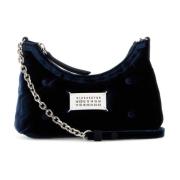 Blauwe Velvet Glam Slam Hobo Tas Maison Margiela , Blue , Dames