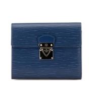 Pre-owned Leather wallets Louis Vuitton Vintage , Blue , Dames