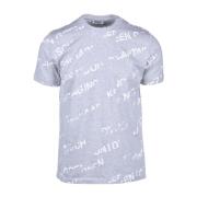 Stijlvol Katoenen T-Shirt voor Mannen Bikkembergs , Gray , Heren