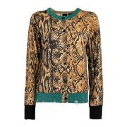 Dames Cardigan met Slangenprint Pinko , Multicolor , Dames